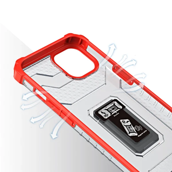 Crystal Ring Case Kickstand Tough Rugged Cover for iPhone 12 mini red