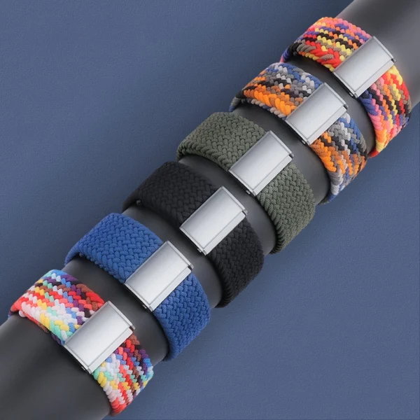 Strap Fabric Band for Watch 9 / 8 / 7 / 6 / SE / 5 / 4 / 3 / 2 (41mm / 40mm / 38mm) Braided Fabric Strap Watch Bracelet Pattern 3