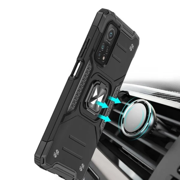 Ring Armor Tough Hybrid Case Cover + Magnetic Mount Mi Poco M4 Pro 5G / Redmi Note 11 5G (China) / Redmi Note 11T 5G / Redmi Note 11S 5G black