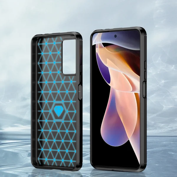 Carbon Case flexible case cover Xiaomi Redmi Note 11 Pro+ 5G (China) / 11 Pro 5G (China) / Mi11i HyperCharge / Poco X4 NFC black