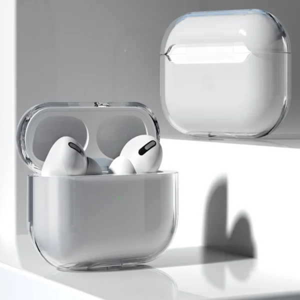 Case for AirPods Pro rigid, strong, transparent cover for headphones (case A)