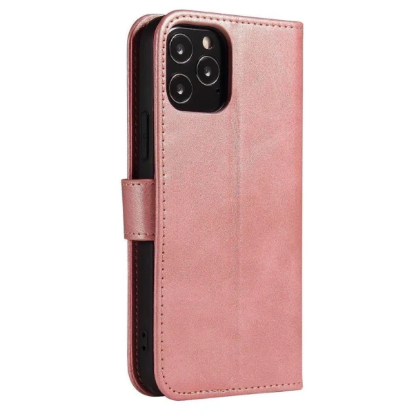 Magnet Case elegant case case cover with a flap and stand function Poco M4 Pro 5G pink