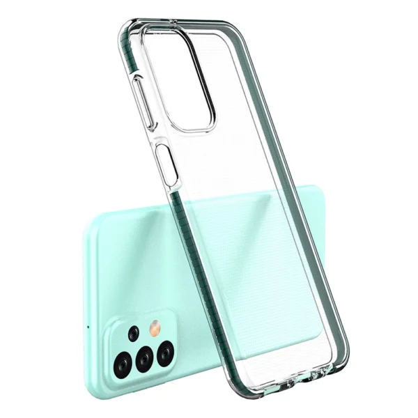 Spring Case for Samsung Galaxy A23 silicone cover with frame light blue