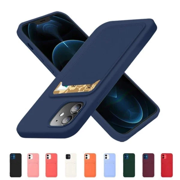 Card Case Silicone Cover Wallet with Card Slot Documents for Xiaomi Redmi Note 11 Pro+ 5G / 11 Pro (China) black