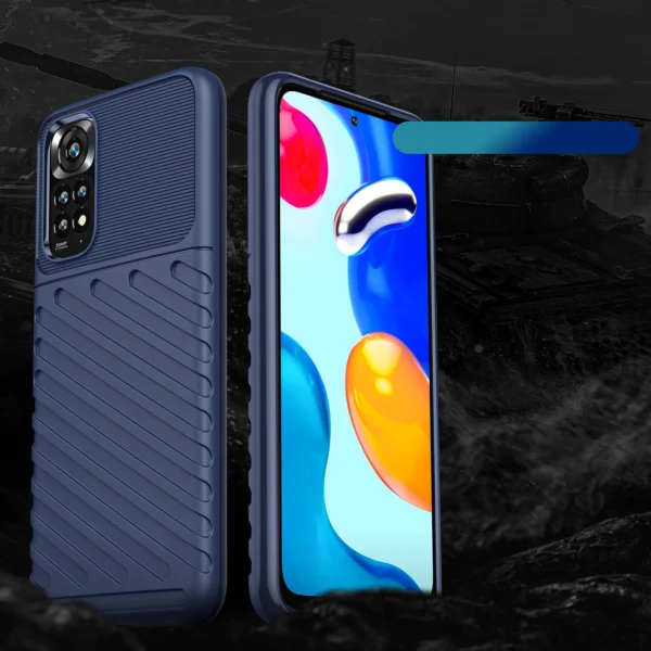 Thunder Case Flexible Armored Cover Sleeve for Xiaomi Redmi Note 11 Pro 5G / 11 Pro blue