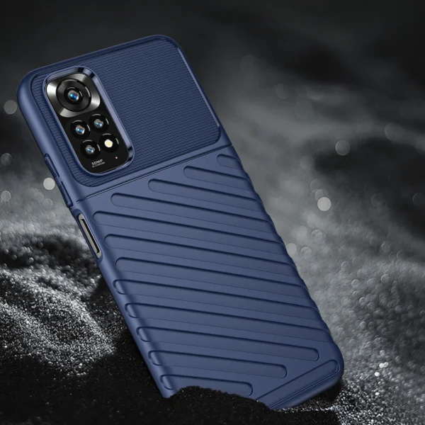 Thunder Case Flexible Armored Cover Sleeve for Xiaomi Redmi Note 11 Pro 5G / 11 Pro blue