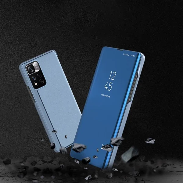 Clear View Case Flip Cover for Xiaomi Redmi Note 11 Pro Global blue