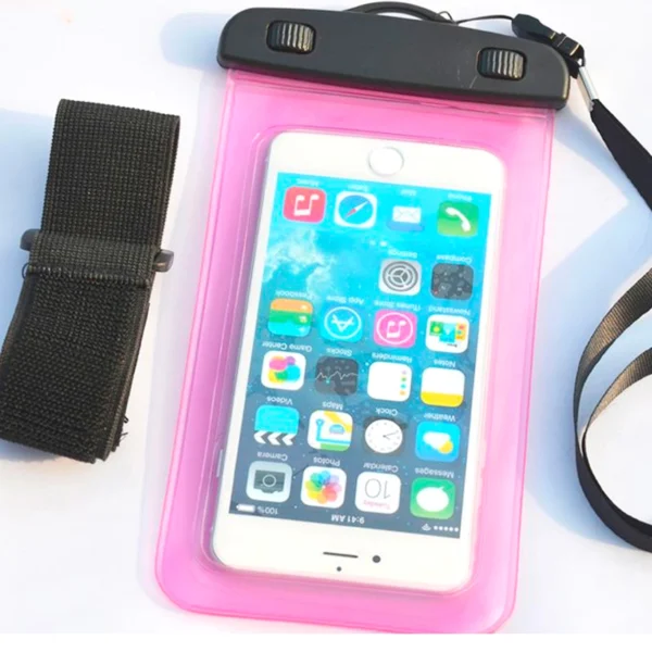 PVC waterproof armband phone case - transparent