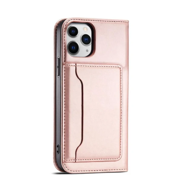 Magnet Card Case for iPhone 12 Pouch Card Wallet Card Stand Pink