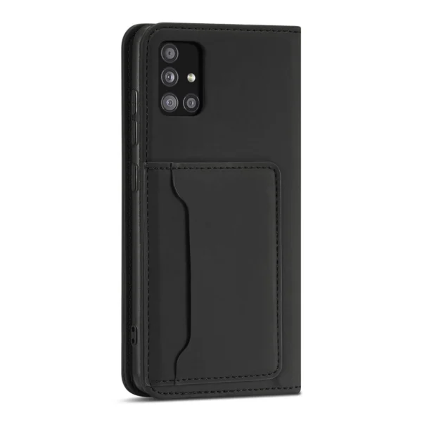 Magnet Card Case Case for Samsung Galaxy A12 5G Pouch Wallet Card Holder Black