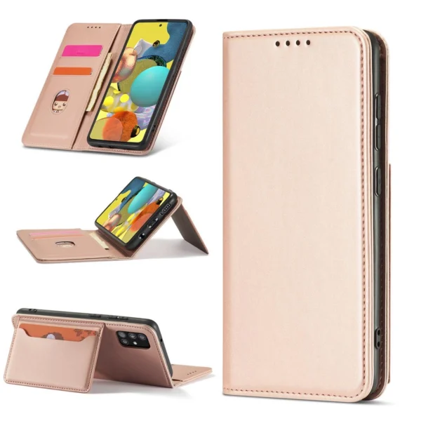 Magnet Card Case Case for Samsung Galaxy A13 5G Pouch Wallet Card Holder Pink