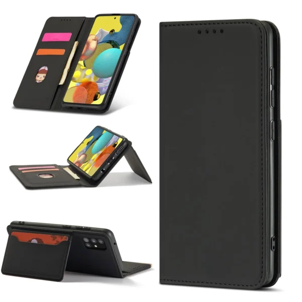 Magnet Card Case Case for Xiaomi Redmi Note 11 Pro Pouch Wallet Card Holder Black