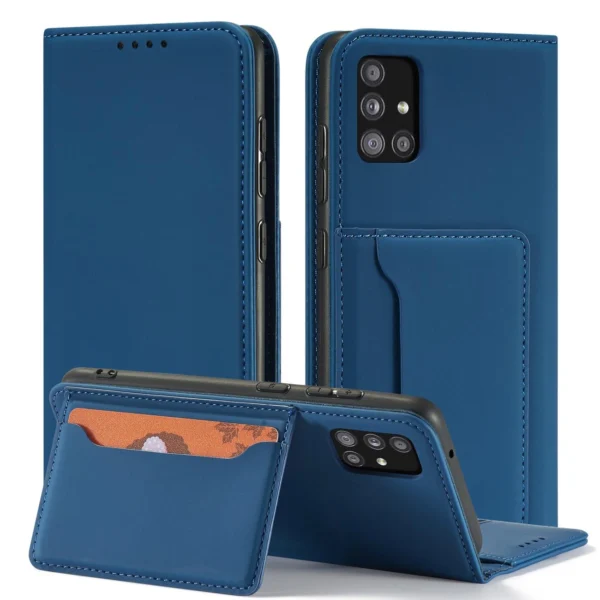 Magnet Card Case for Xiaomi Redmi Note 11 Pro Pouch Card Wallet Card Holder Blue