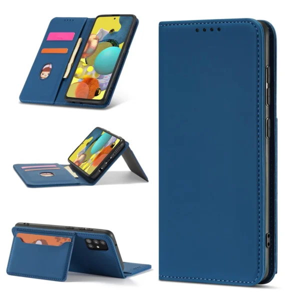 Magnet Card Case for Xiaomi Redmi Note 11 Pro Pouch Card Wallet Card Holder Blue