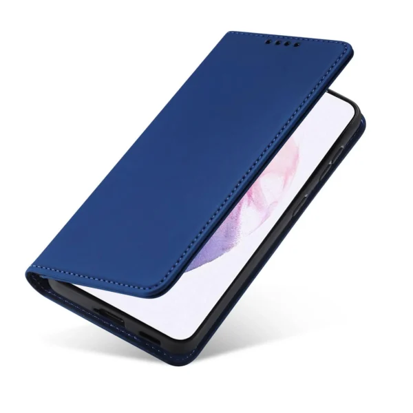 Magnet Card Case Case for Samsung Galaxy S22 + (S22 Plus) Pouch Wallet Card Holder Blue