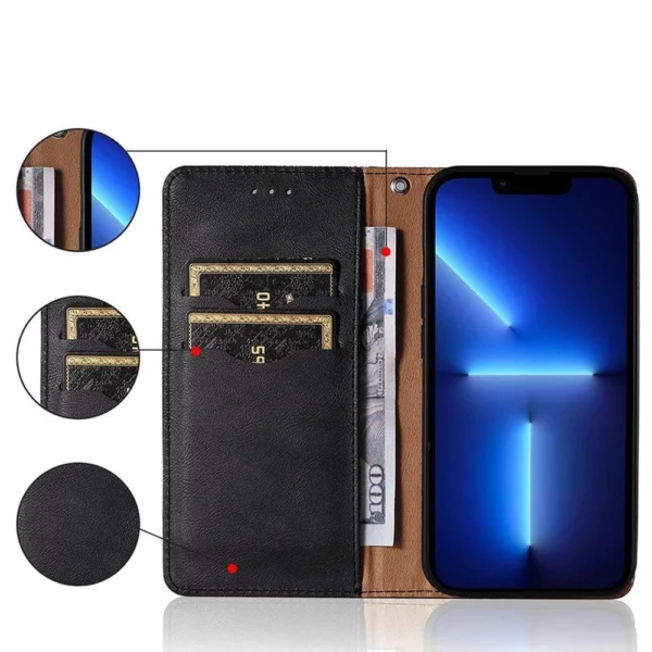 Magnet Strap Case Case for Xiaomi Redmi Note 11 Pro Pouch Wallet + Mini Lanyard Pendant Black