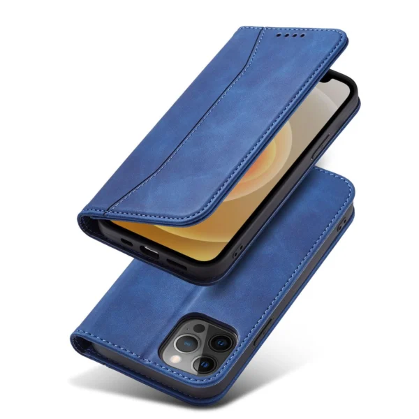 Magnet Fancy Case Case for iPhone 12 Pro Cover Card Wallet Card Stand Blue