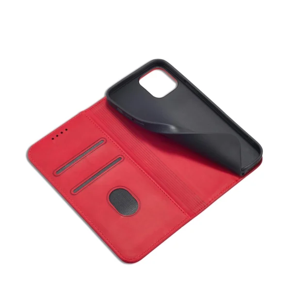 Magnet Fancy Case Case for iPhone 12 Pro Max Pouch Wallet Card Holder Red