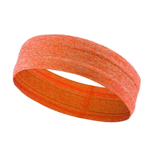 Elastic fabric headband for running fitness orange