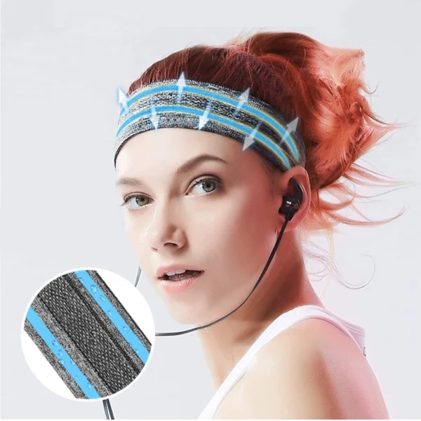 Elastic fabric headband for running fitness orange