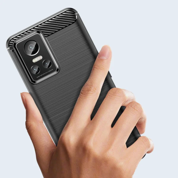 Carbon Case Flexible cover for Realme GT Neo 3 black