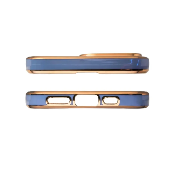 Lighting Color Case for Samsung Galaxy A12 5G gold frame gel cover blue