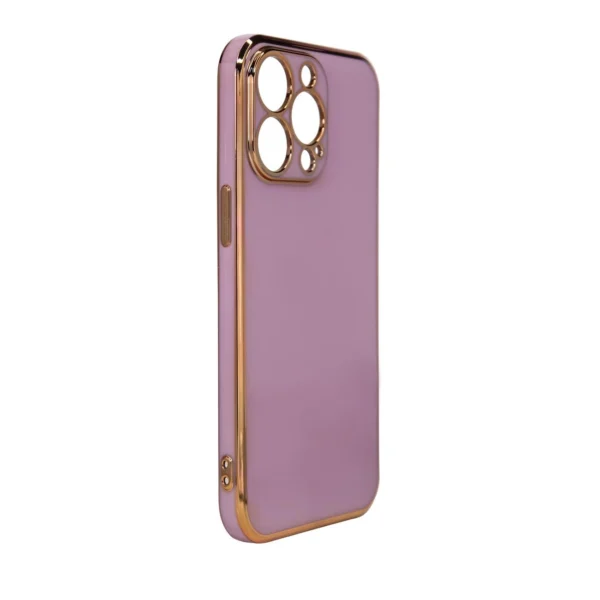 Lighting Color Case for Xiaomi Redmi Note 11 gel cover with gold frame purple