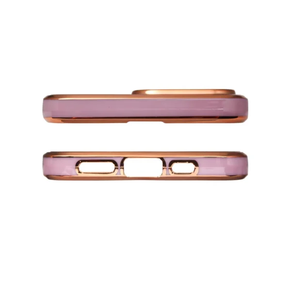 Lighting Color Case for Xiaomi Redmi Note 11 gel cover with gold frame purple