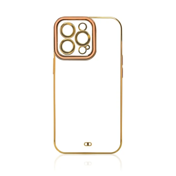 Fashion Case Case for Samsung Galaxy A12 5G Gold Frame Gel Cover Gold