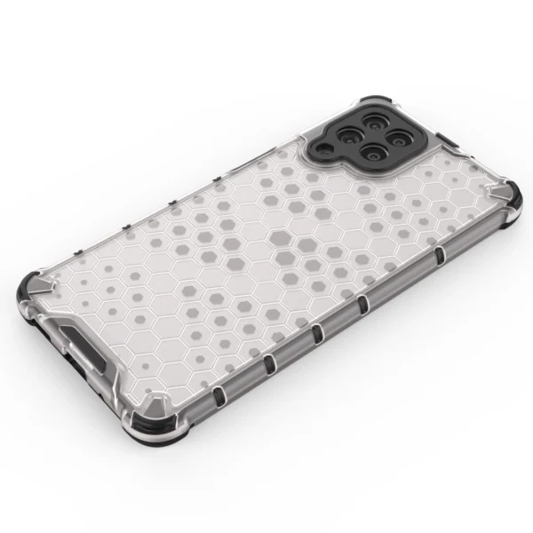 Honeycomb case armored cover with a gel frame for Samsung Galaxy M53 5G black