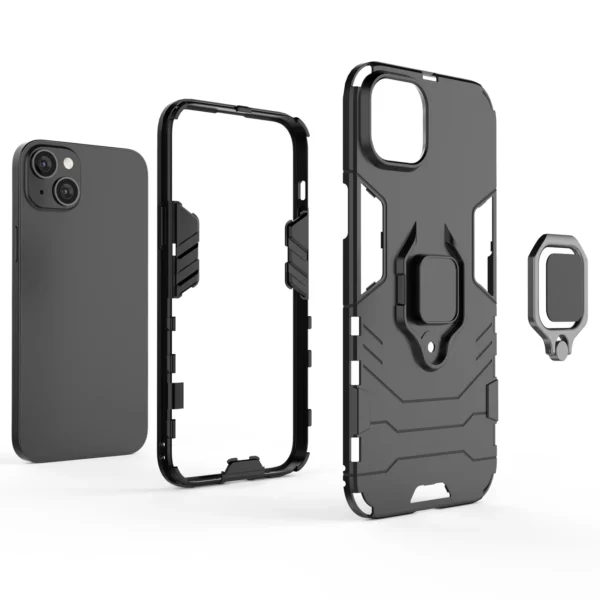 Ring Armor case for iPhone 14 armored cover magnetic holder ring black