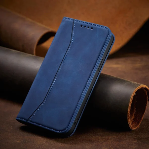 Magnet Fancy Case case for iPhone 14 flip cover wallet stand blue