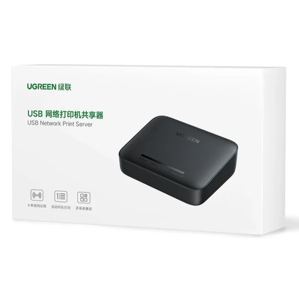 Ugreen external network card printer adapter black (CM428)