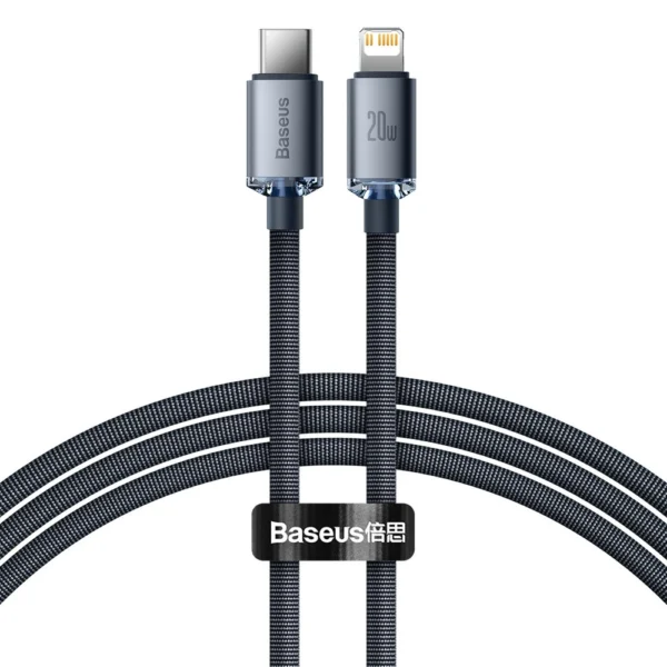 Baseus CAJY000201 Lightning – USB-C PD QC cable 20W 480Mb/s 1.2m – black