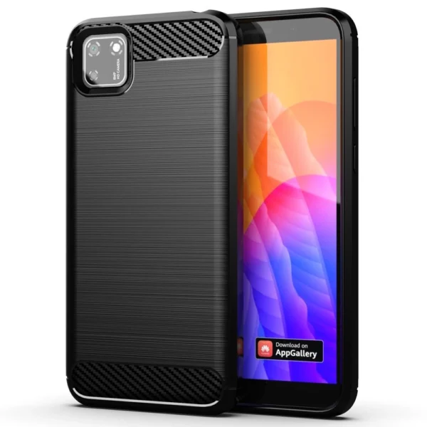 Carbon Case Flexible Cover TPU Case for Y5p black