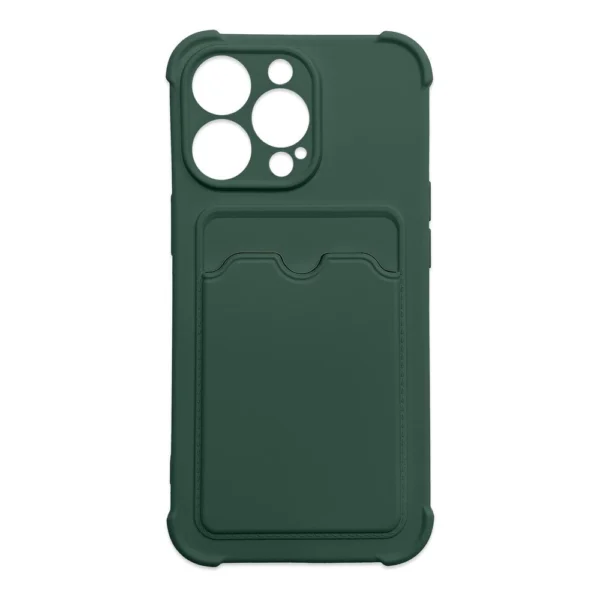 Card Armor Case Pouch Cover For Xiaomi Redmi Note 10 / Redmi Note 10S Card Wallet Silicone Armor Cover Air Bag Green