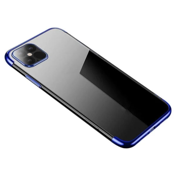 Clear Color case TPU gel cover with a metallic frame for Samsung Galaxy A13 5G blue