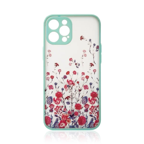 Design Case for iPhone 12 Pro flower case light blue