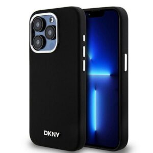 DKNY case for IPHONE 14 Pro compatible with MagSafe DKHMP14LSMCHLK  black