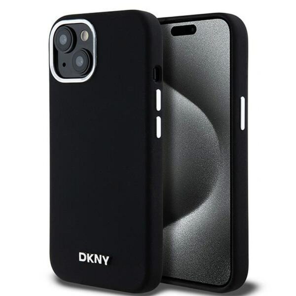 DKNY case for IPHONE 15 compatible with MagSafe DKHMP15SSMCHLK  black