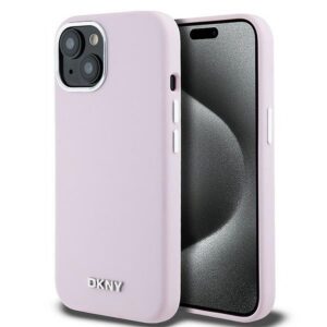 DKNY case for IPHONE 15 compatible with MagSafe DKHMP15SSMCHLP  pink