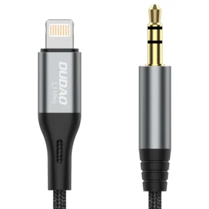 Dudao audio cable Lightning – mini jack 3.5mm 1m gray (L11PRO)