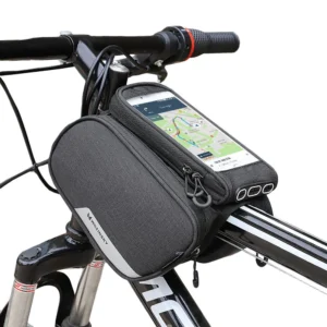 Frame bike bag + detachable phone cover up to 6.5 “1.5l black (WBB7BK)