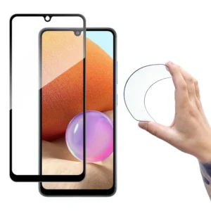 Full Cover Flexi Nano Glass Hybrid Screen Protector with frame for Samsung Galaxy A42 5G transparent