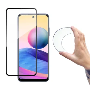 Full Cover Flexi Nano Glass Hybrid Screen Protector with frame for Xiaomi Redmi Note 10 5G black