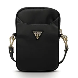 Guess Torebka czarna/black Nylon Triangle Logo