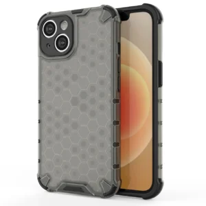 Honeycomb case for iPhone 14 armored hybrid cover black