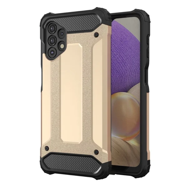 Hybrid Armor Case Tough Rugged Cover for Samsung Galaxy A32 5G golden