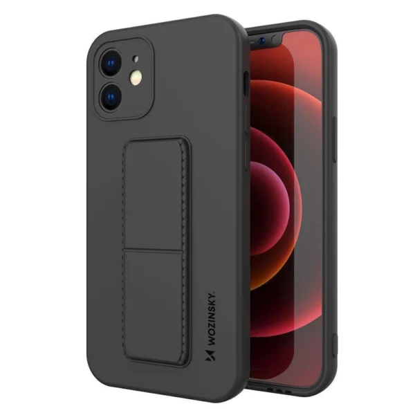 Kickstand Case iPhone XS Max silicone case with stand black