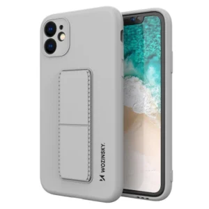 Kickstand Case silicone case for iPhone 12 mini gray